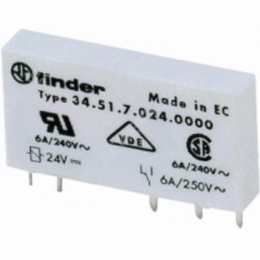 Finder Steck/Printrelais 24V/DC, 6A