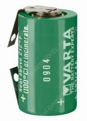CR 1/2 AA Lithium-Batterie 3V/950mAh Varta mit LF