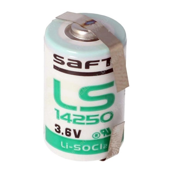1/2 AA Lithium-Batterie, mit Lötfahne...