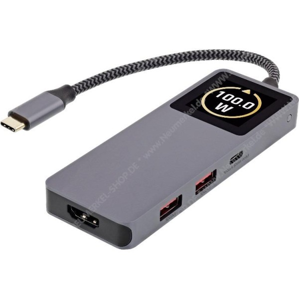 USB 3.2 Gen.2 Hub, 3x USB-C, 2x USB-A, HDMI 4K, PD