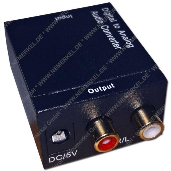 Digital Audio Konverter Eingang Opto-Toslink Coax