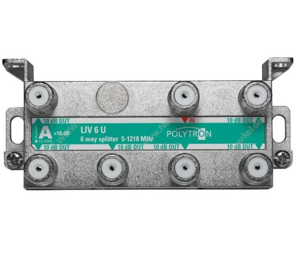 LIV 6U F-Verteiler 6-fach, 5-1.218 MHz, Polytron