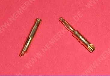 2mm Goldverbinder 1 Paar (Stecker & Buchse)