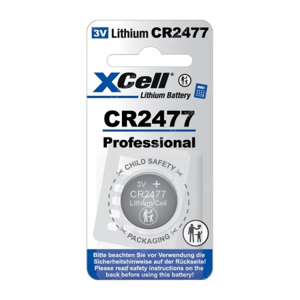 XCell CR 2477, Lithium-Knopfzelle, 950mAh...