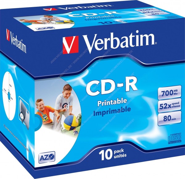 CD-R 80min/700MB/52x Jewelcase (10 Disc), VERBATIM