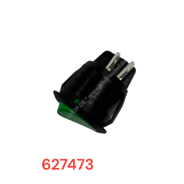 Wippschalter 1-pol. (E-O) grün, 230 Volt, Neonl...
