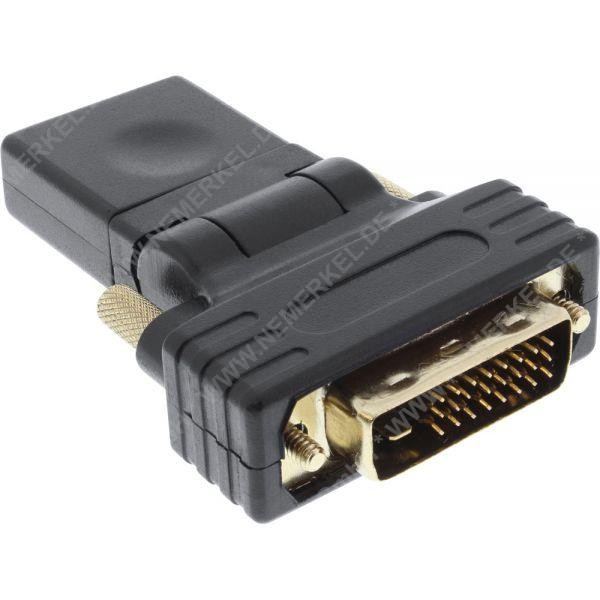 HDMI Adapter HDMI-Buchse auf DVI-Stecker gewinkelt