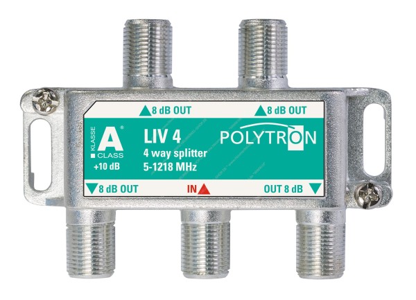 LIV 4 F-Verteiler 4-fach, 5-1.218 MHz, Polytron