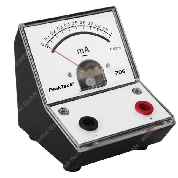 PeakTech 205-03 Analog-Amperemeter, 0...1mA...