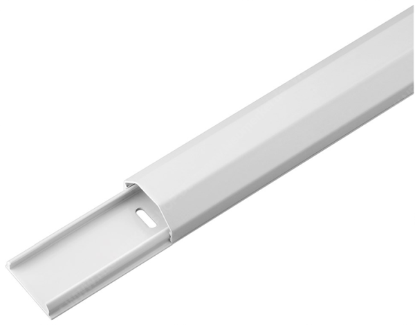 Halbrunder Aluminium-Kabelkanal weiss...